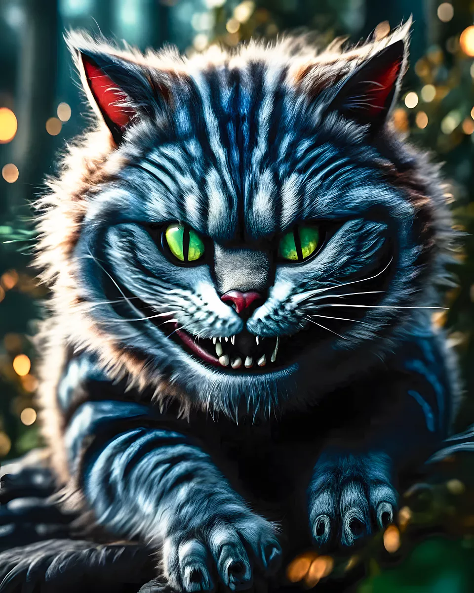 Алмазная мозаика "Злой чеширский котик" ТТ159
